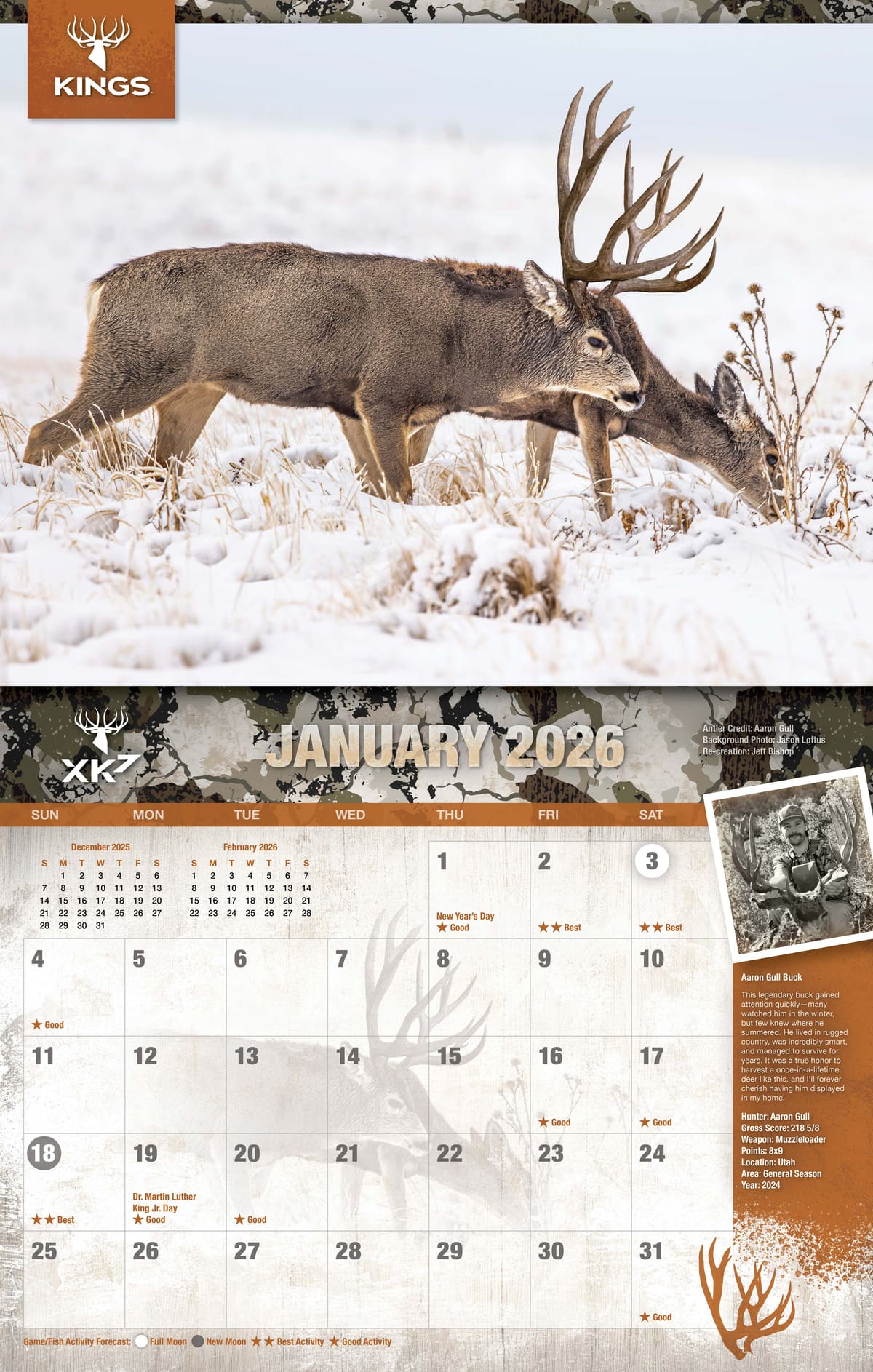 2026 Kings Bucks & Bulls Calendar