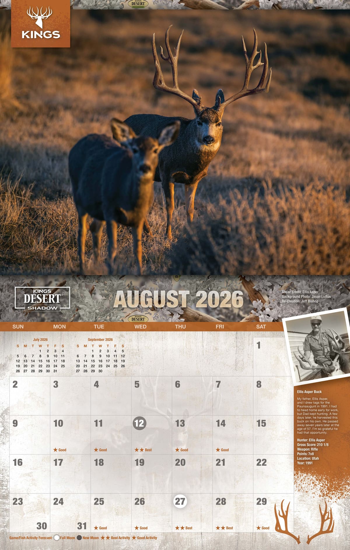 2026 Kings Mule Deer Calendar