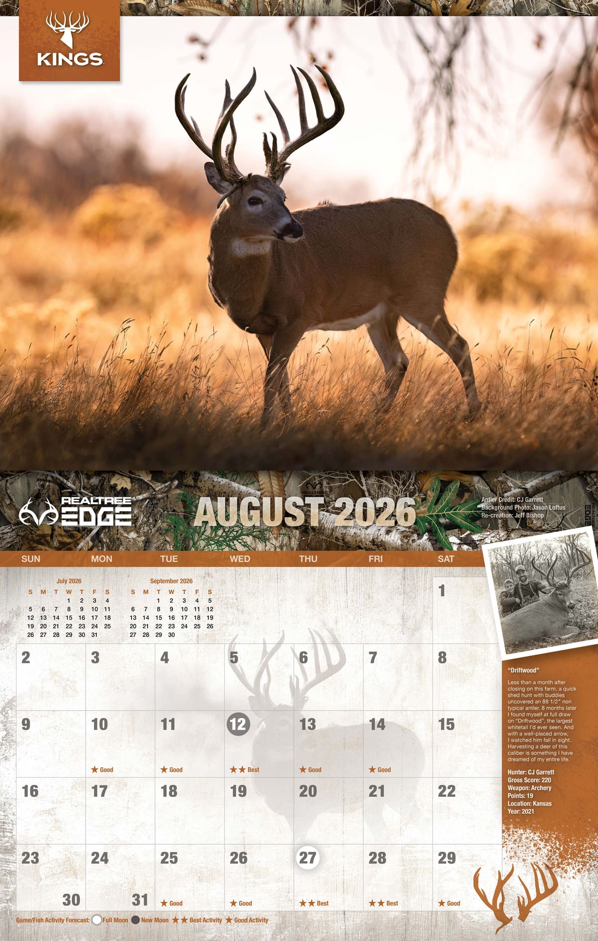 2026 Kings Whitetail Calendar TWIN PACK