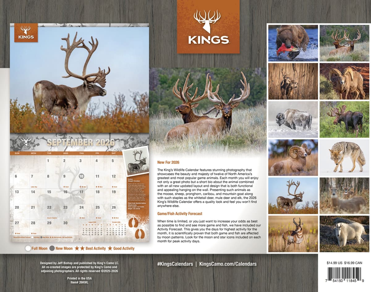 2026 Kings Wildlife Calendar