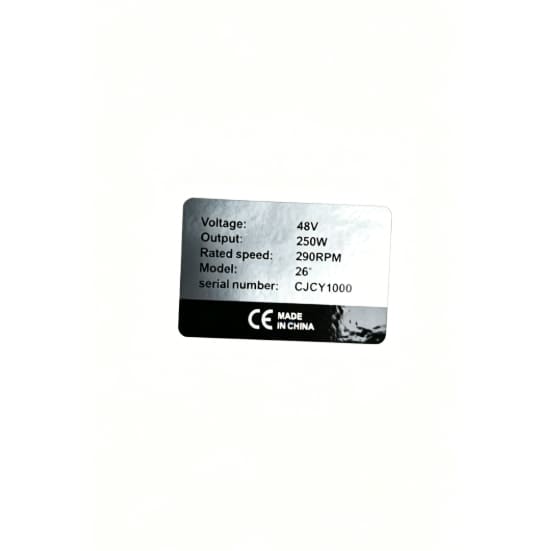 250W Motor Label For Burchda E-bike