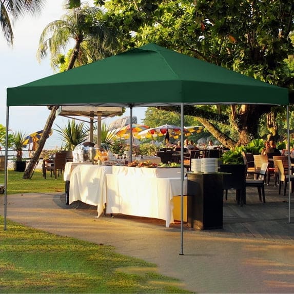 Ainfox 10 x 10 ft Pop up Canopy Tent,Instant Outdoor Canopies,Shade Tents with Carrying Bag,Green