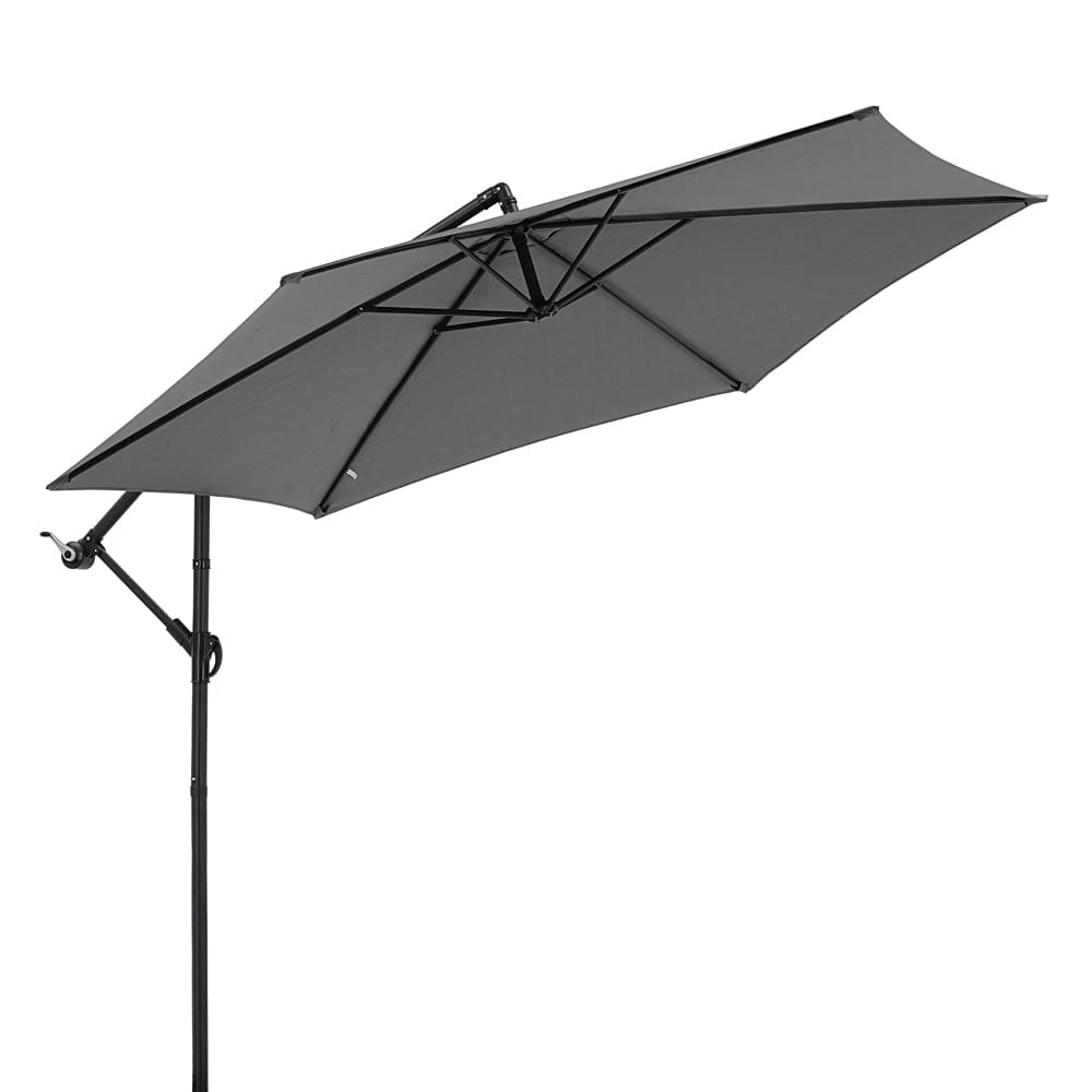 Ainfox 10ft Patio Umbrellas Offset Outdoor Umbrella Cantilever Hanging Umbrellas - Gray