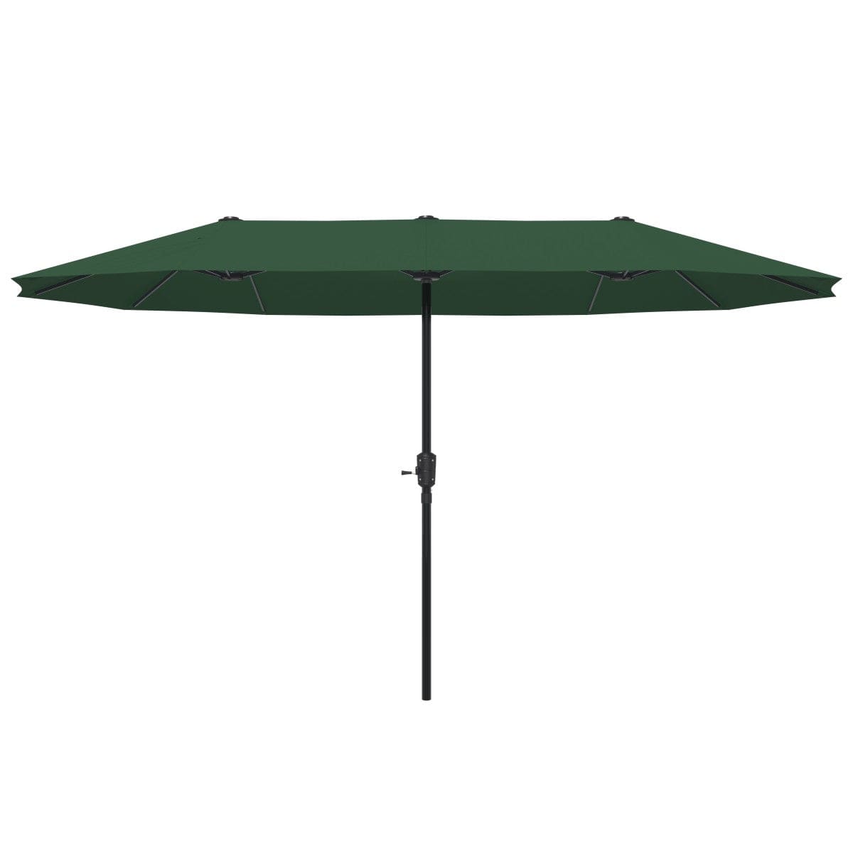 Ainfox 13ft Large Patio Umbrella, Outdoor Double-Sided Rectangle Market Heavy Duty Umbrellas without Base - Green