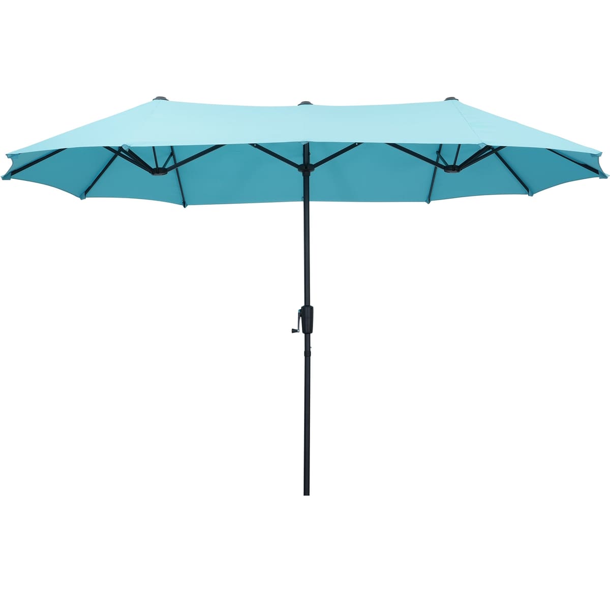 Ainfox 13ft Patio Umbrella Outdoor Two Layers Market Extra Large Table Umbrella - Lake blue