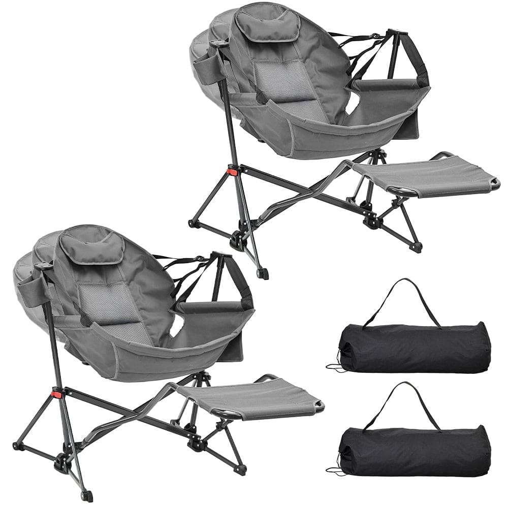 Ainfox 2 PCS Patio Furniture Patio Chair Swing Chair Hammock Chair For Indoor Outdoor - Gray*2