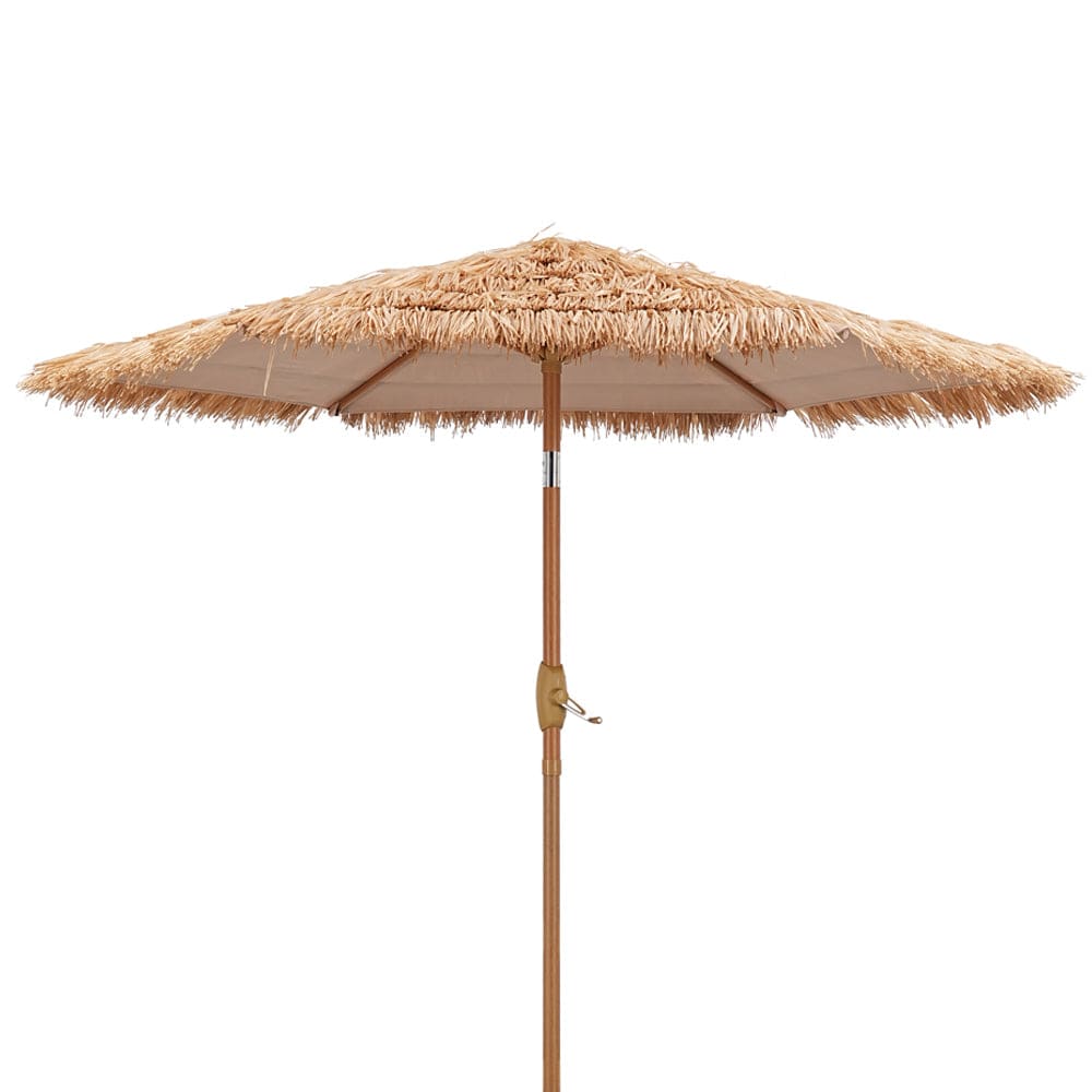 Ainfox 7.5ft Hula Thatched Tiki Umbrella Hawaiian Patio Beach Umbrella with Tilt (No Base)