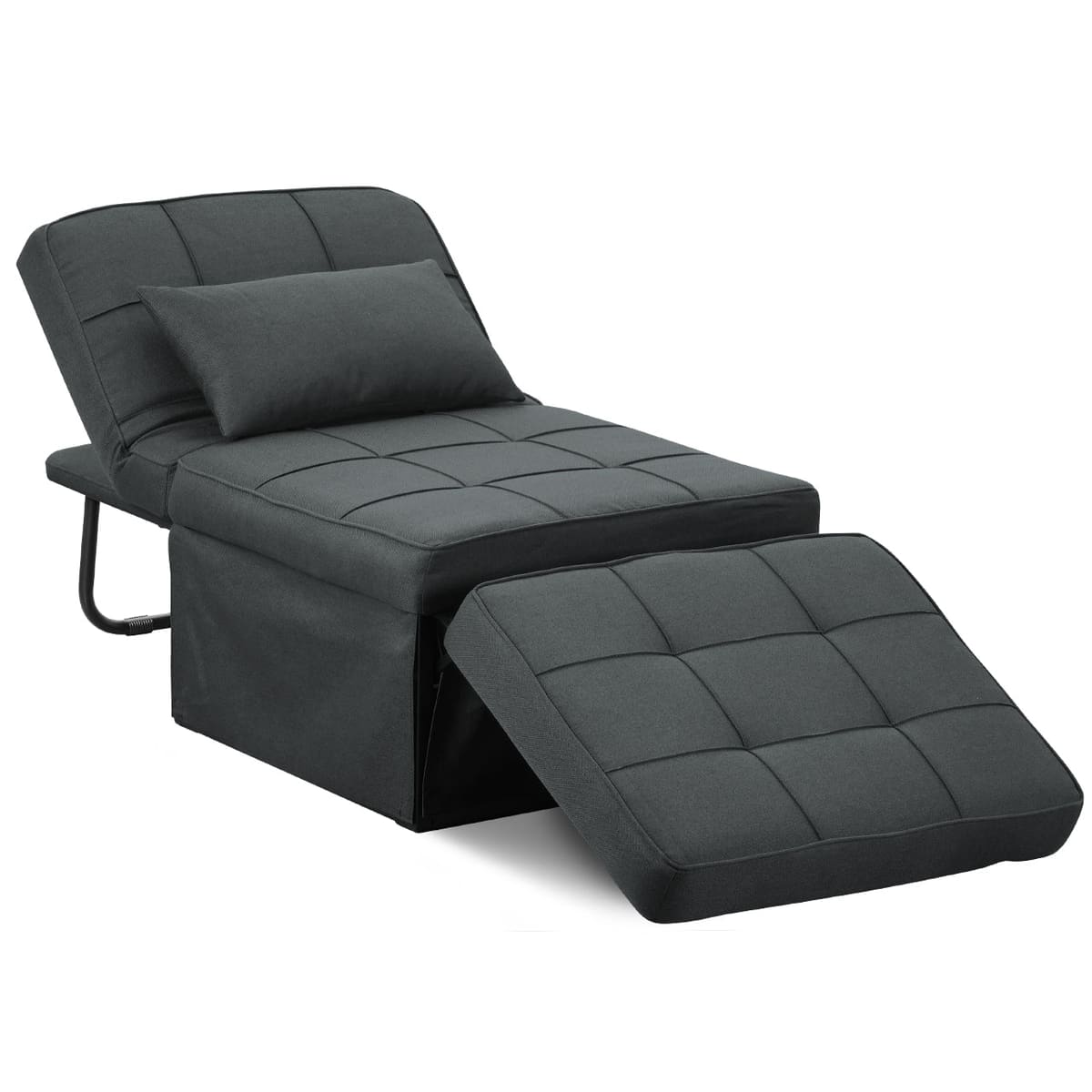 Ainfox 71inch Convertible Sofa Bed Navy Blue,4-in-1 Folding Sofa - dark gray