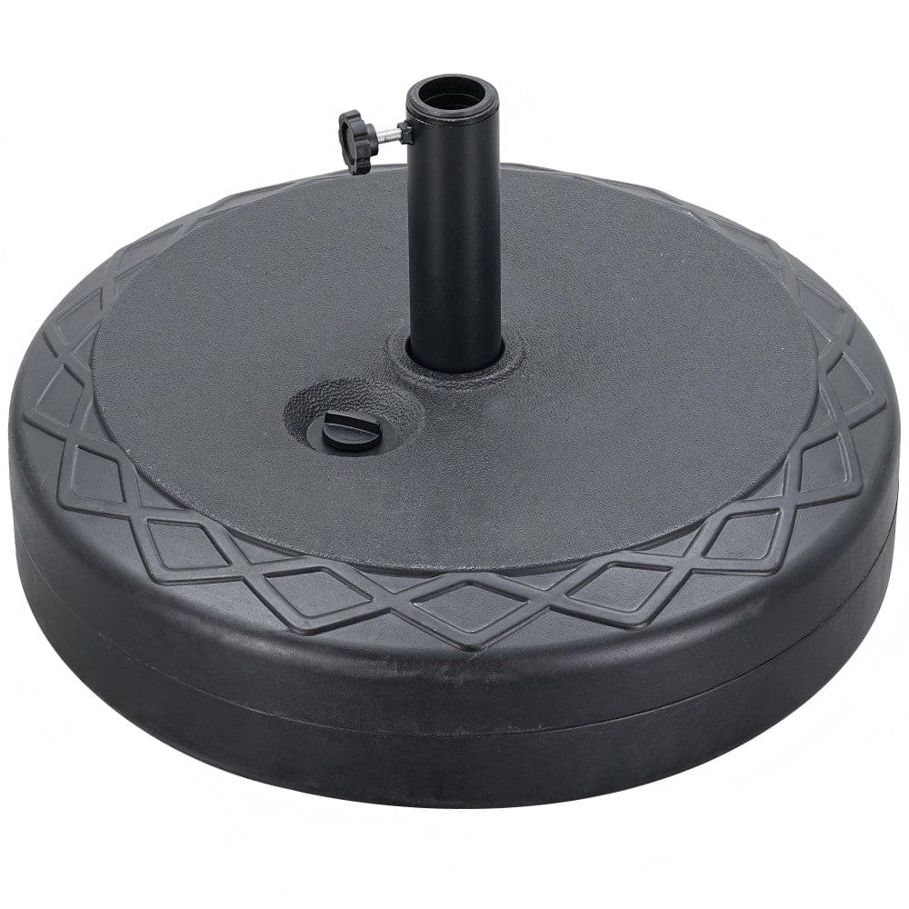 Ainfox Patio Umbrella Base Round With Diamond Pattern Decor