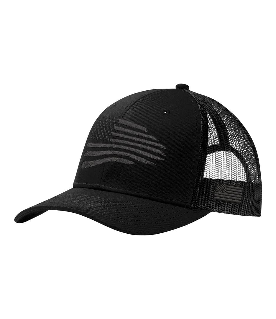 American Flag Stealth Trucker Hat