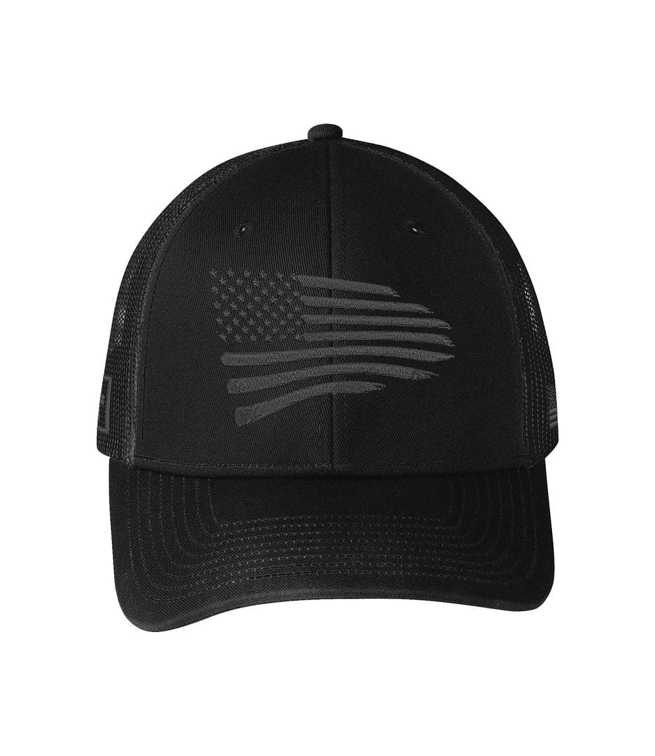 American Flag Stealth Trucker Hat