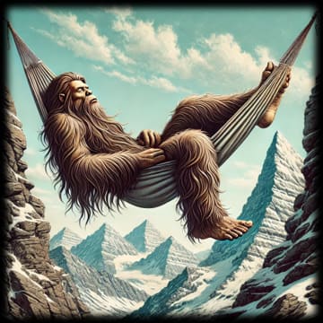 "BIGFOOT Dreamer - Alpine Hammock" - ASScoozie Design on FrostBuddy Universal Buddy | A Sweet Sip