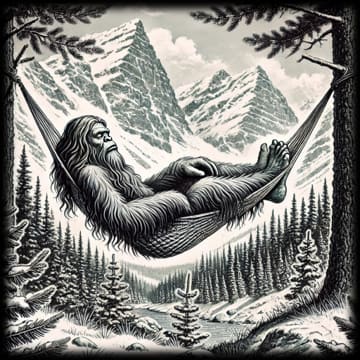 "BIGFOOT Dreamer - Winter Sketch" - ASScoozie Design on FrostBuddy Universal Buddy | A Sweet Sip