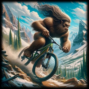 "BIGFOOT Mountain Biker - Trail Blazer" - ASScoozie Design on FrostBuddy Universal Buddy | A Sweet Sip