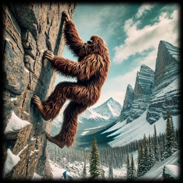 "BIGFOOT Rock Climber - Free Solo" - ASScoozie Design on FrostBuddy Universal Buddy | A Sweet Sip