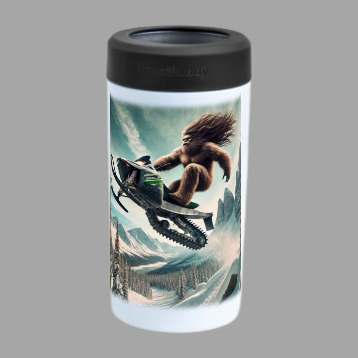 "BIGFOOT Snowmobile Flyer" - ASScoozie Design on FrostBuddy Universal Buddy | A Sweet Sip