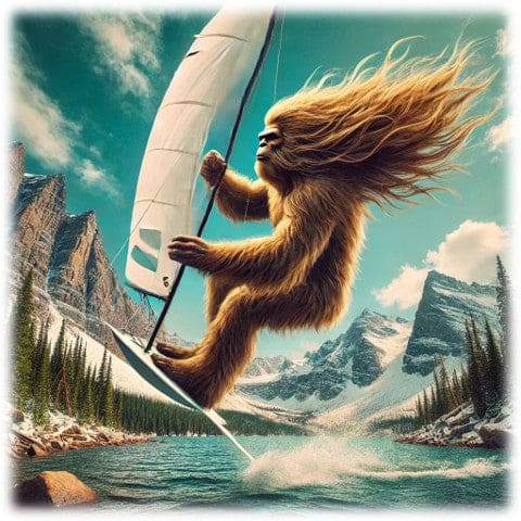 "BIGFOOT Windsurfer" - ASScoozie Design on FrostBuddy Universal Buddy | A Sweet Sip