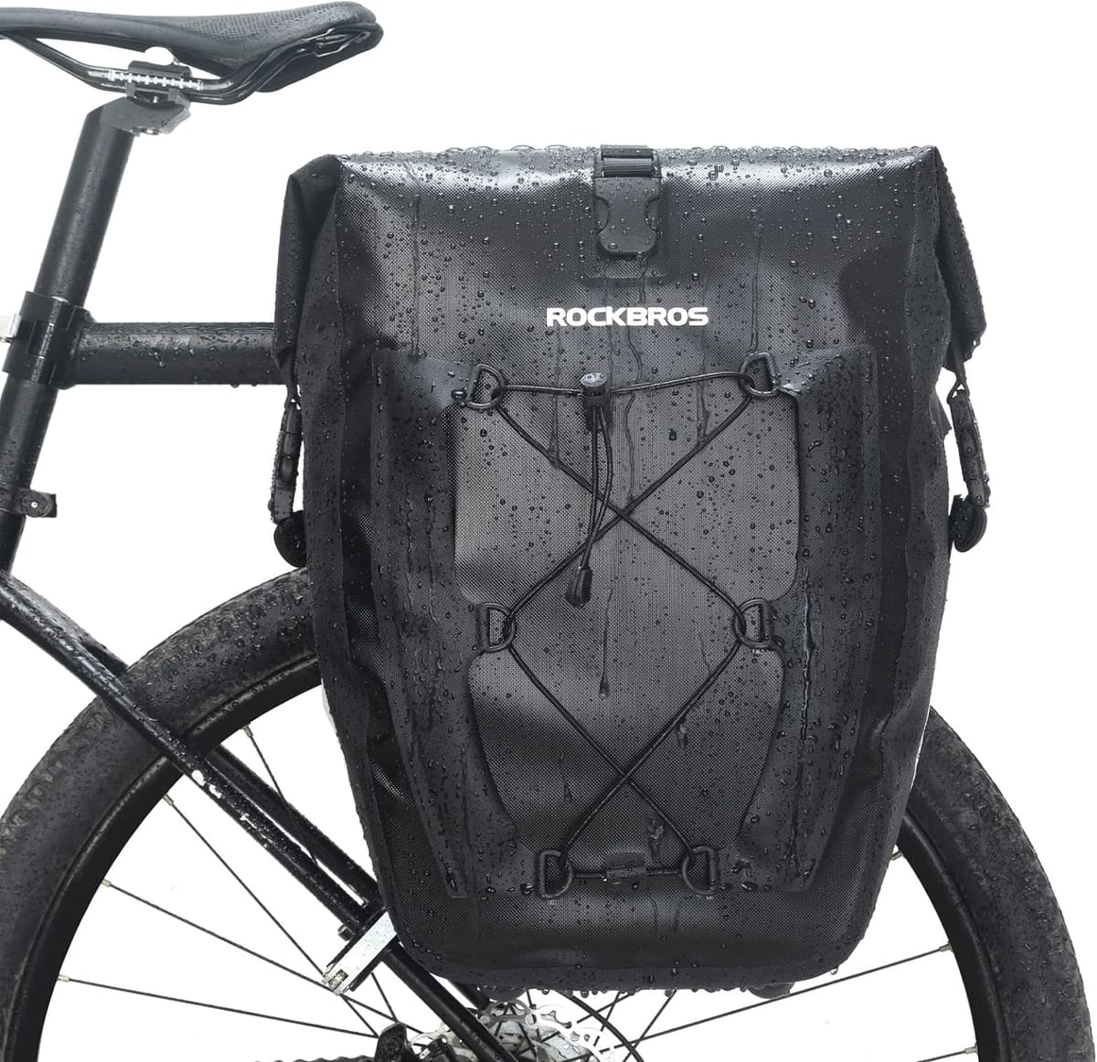 Bike Pannier Waterproof for Rear Rack - Black