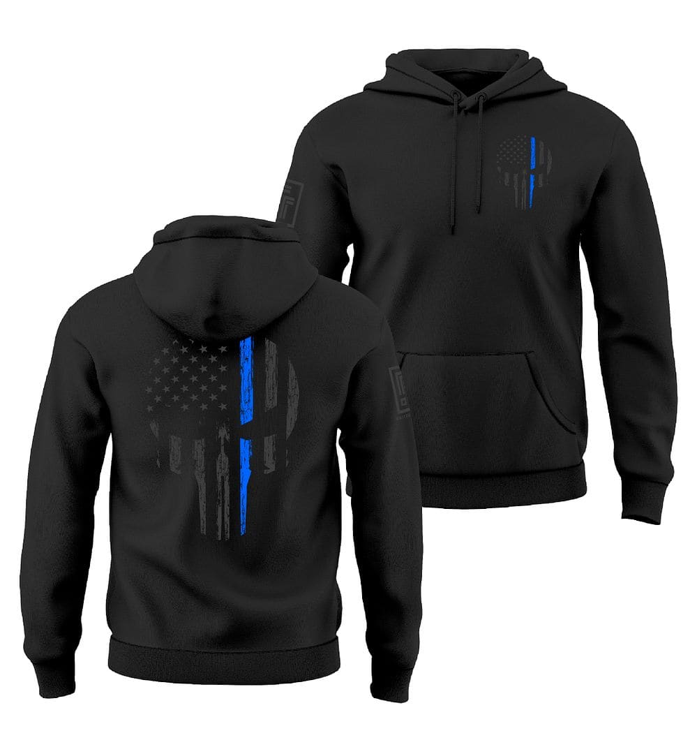 Blue Line Skull Stealth Sweatshirt