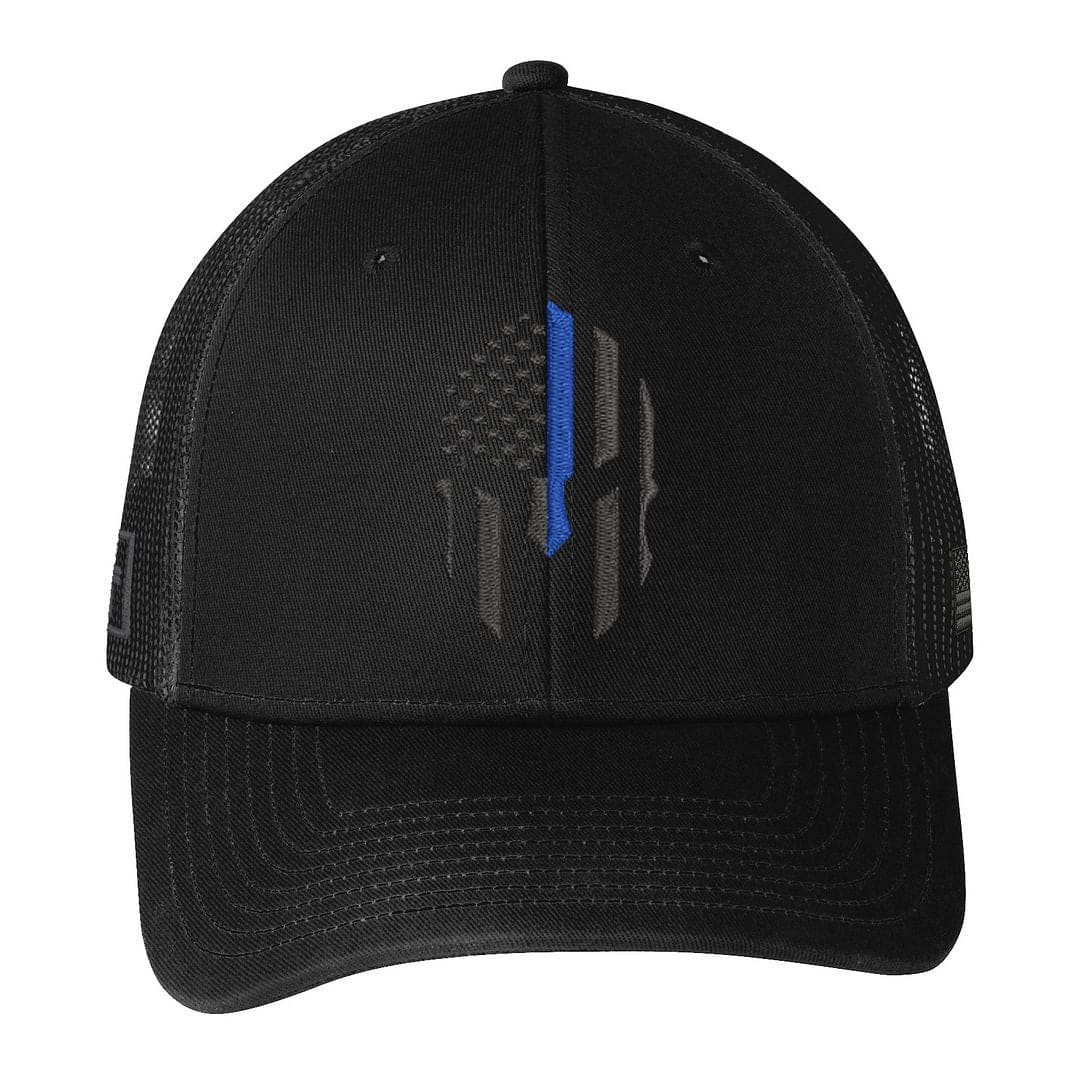 Blue Line Spartan Stealth Trucker Hat