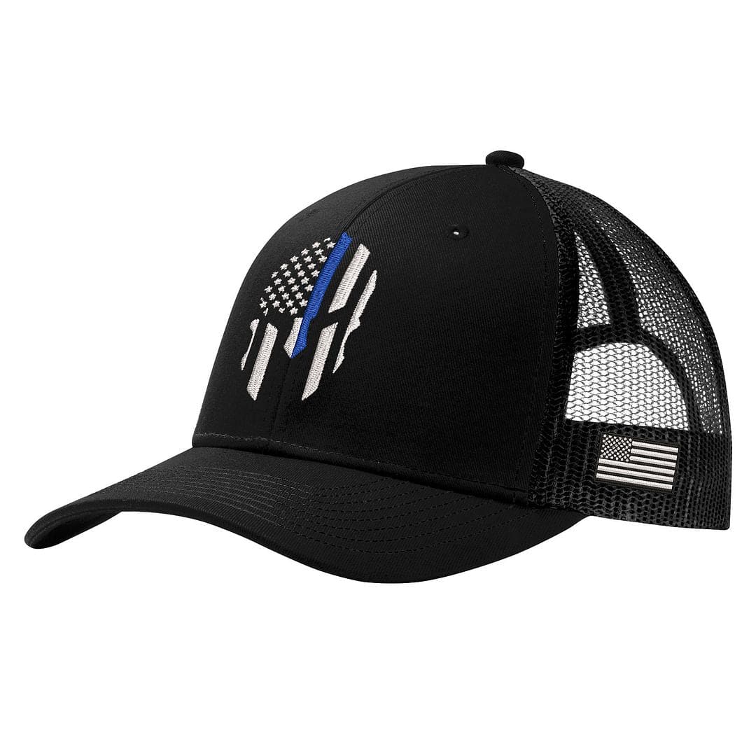 Blue Line Spartan Trucker Hat