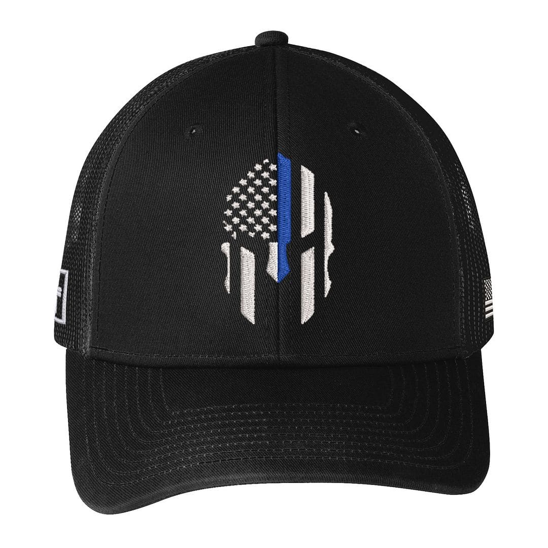 Blue Line Spartan Trucker Hat
