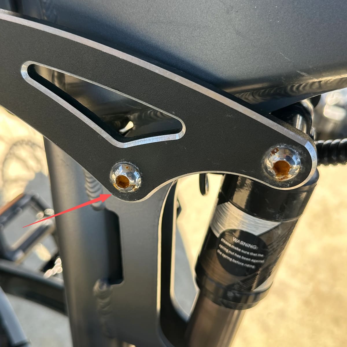 Burchda Electric Bike Original Rear Shock Screw (4-inch)