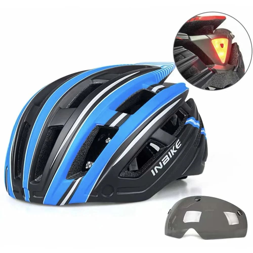 Helmet with Lighted Goggles and LED Light
