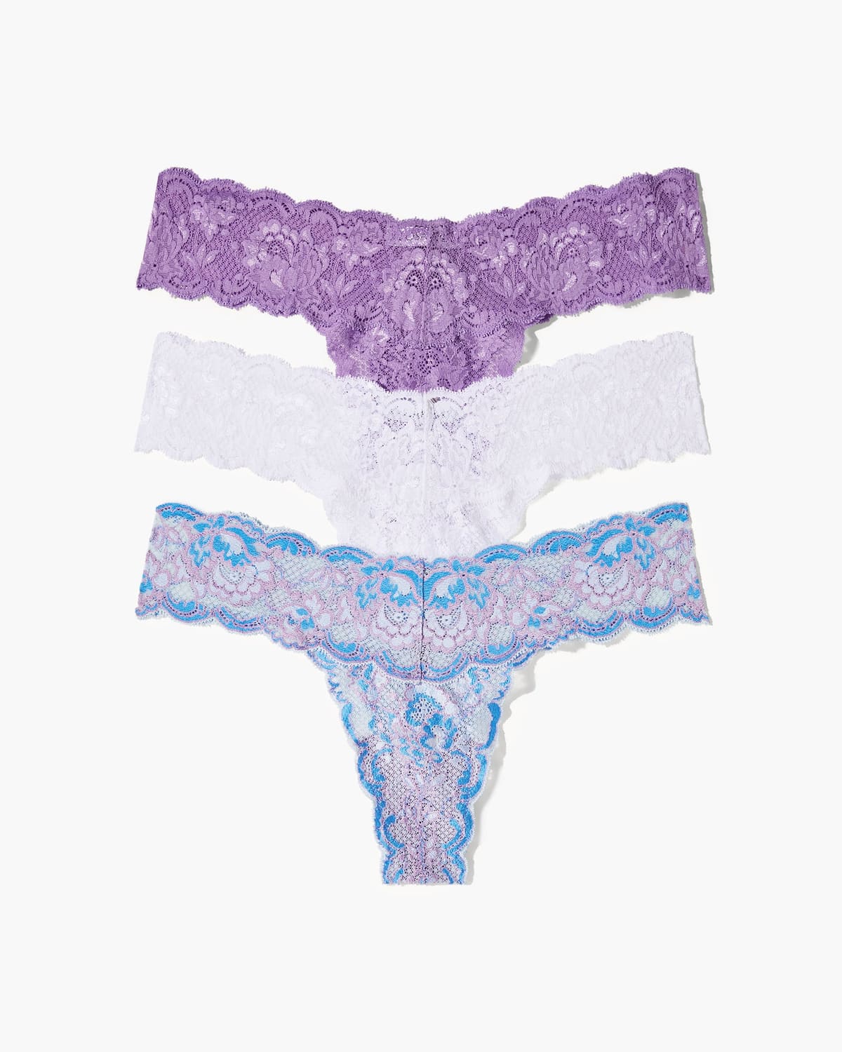 3 Pack Cutie Thong - Linaria Fontana/White/Linaria