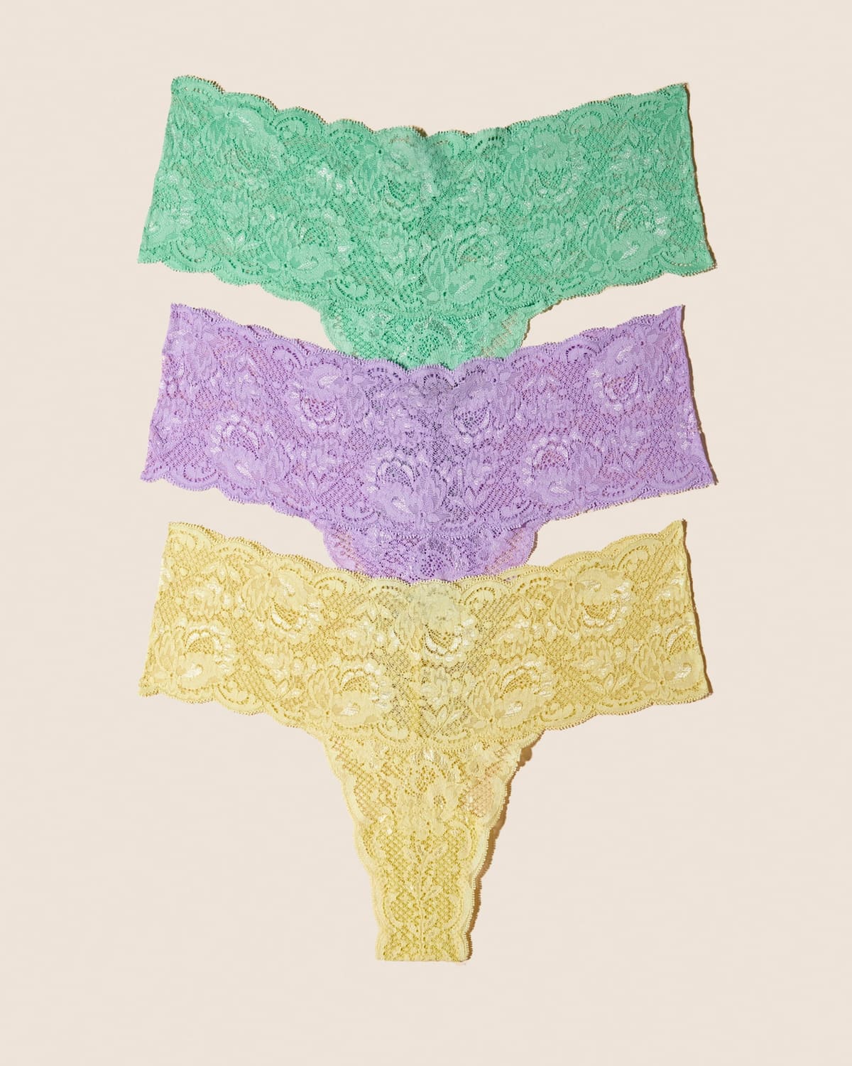 Comfie Thong 3 Pack - Ghana Green Icy Violet Mignonette