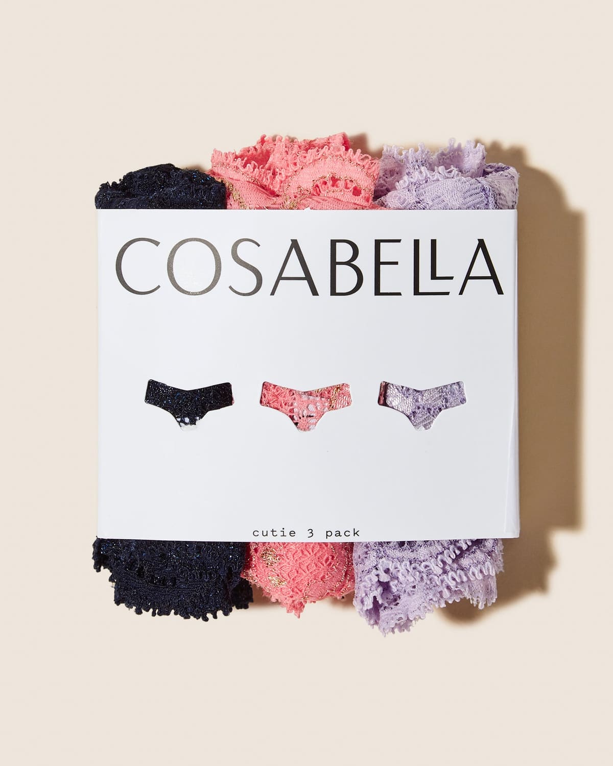Comfie Thong 3Pack - Nocturnal Blue Rampur Sunset Lavender