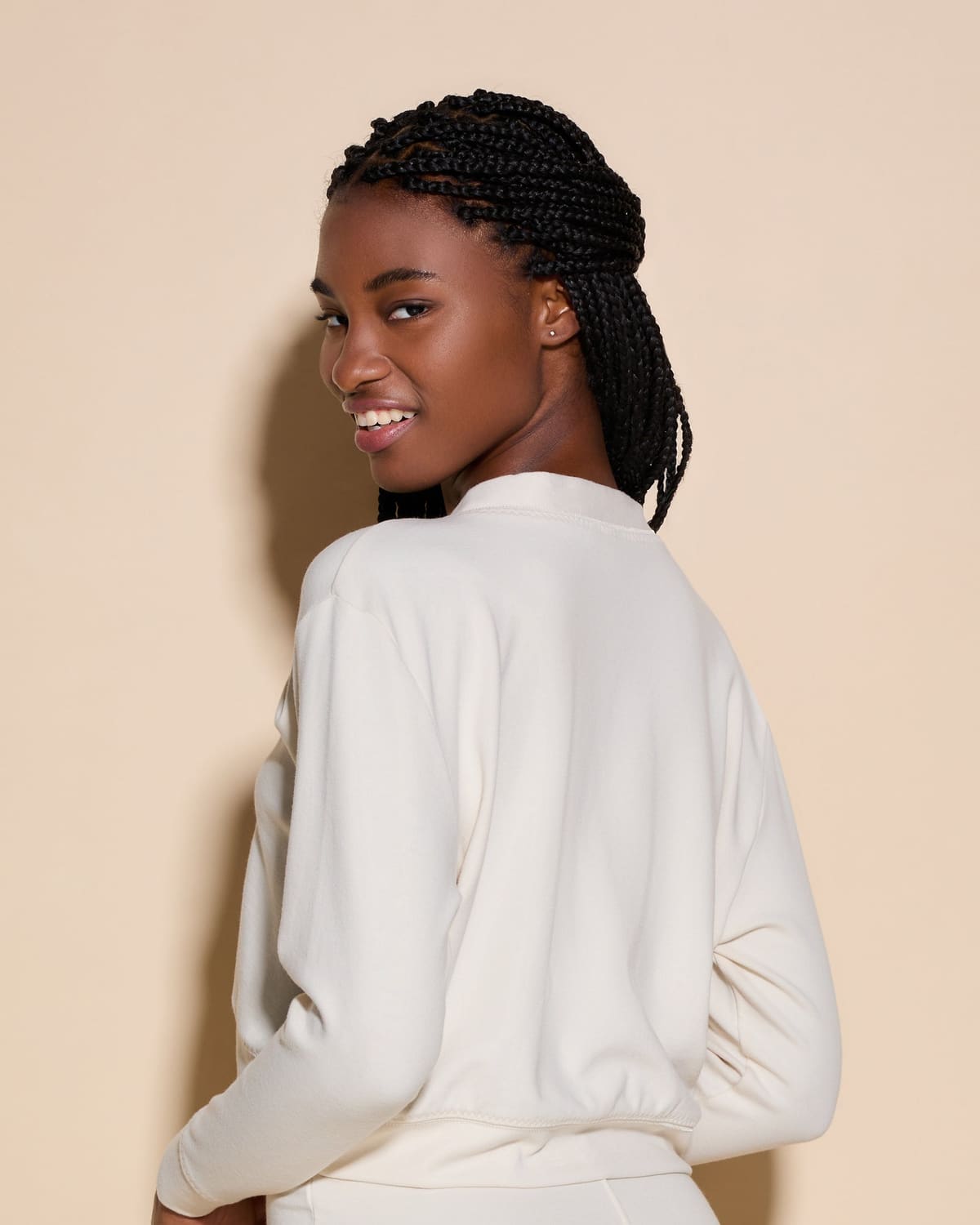 Cropped Boxy Cardigan - Vanilla