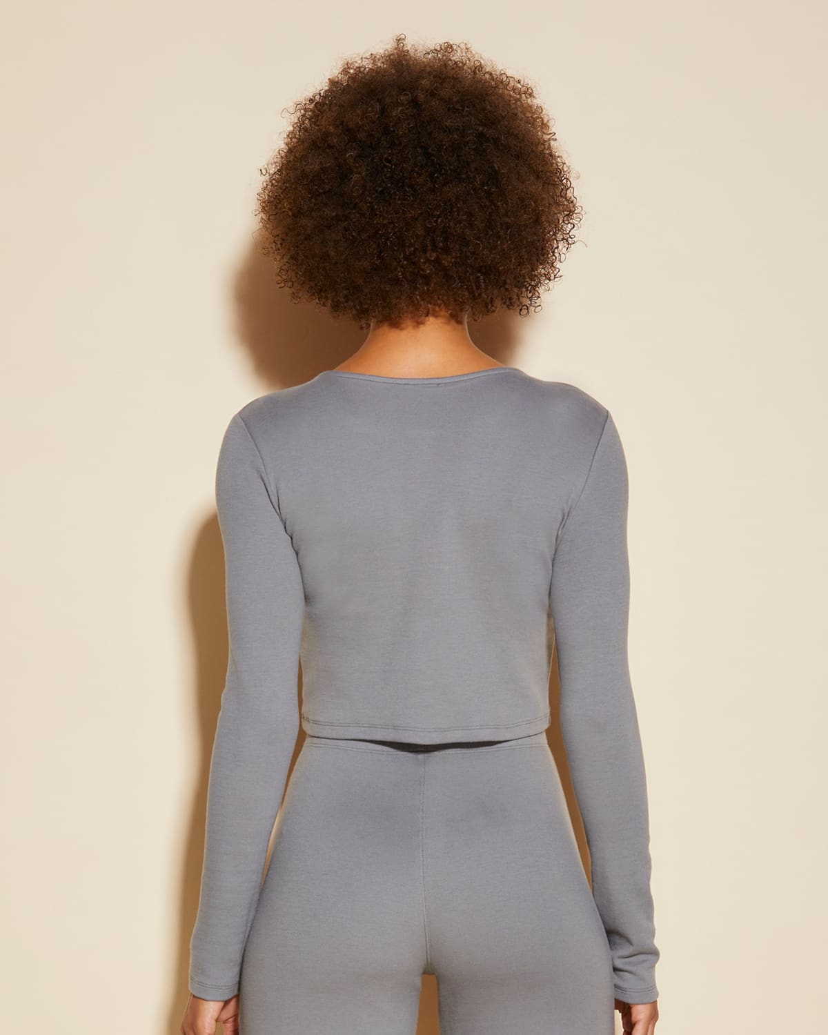 Cropped Cardigan - Gray