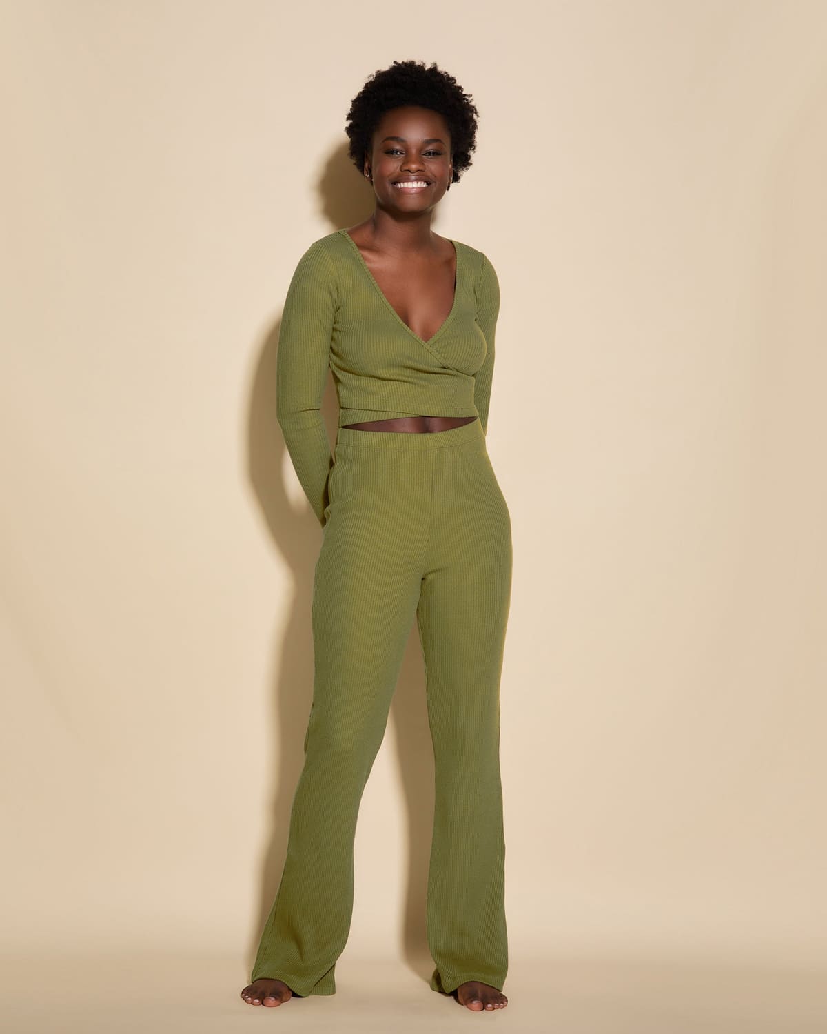 Cross Front Top - Aloe