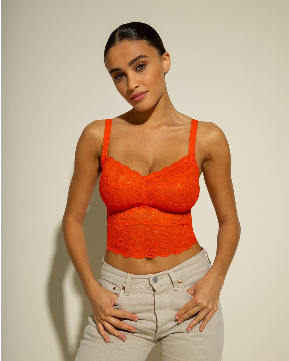 Curvy Shortie Cropped Cami - Sicilian Orange