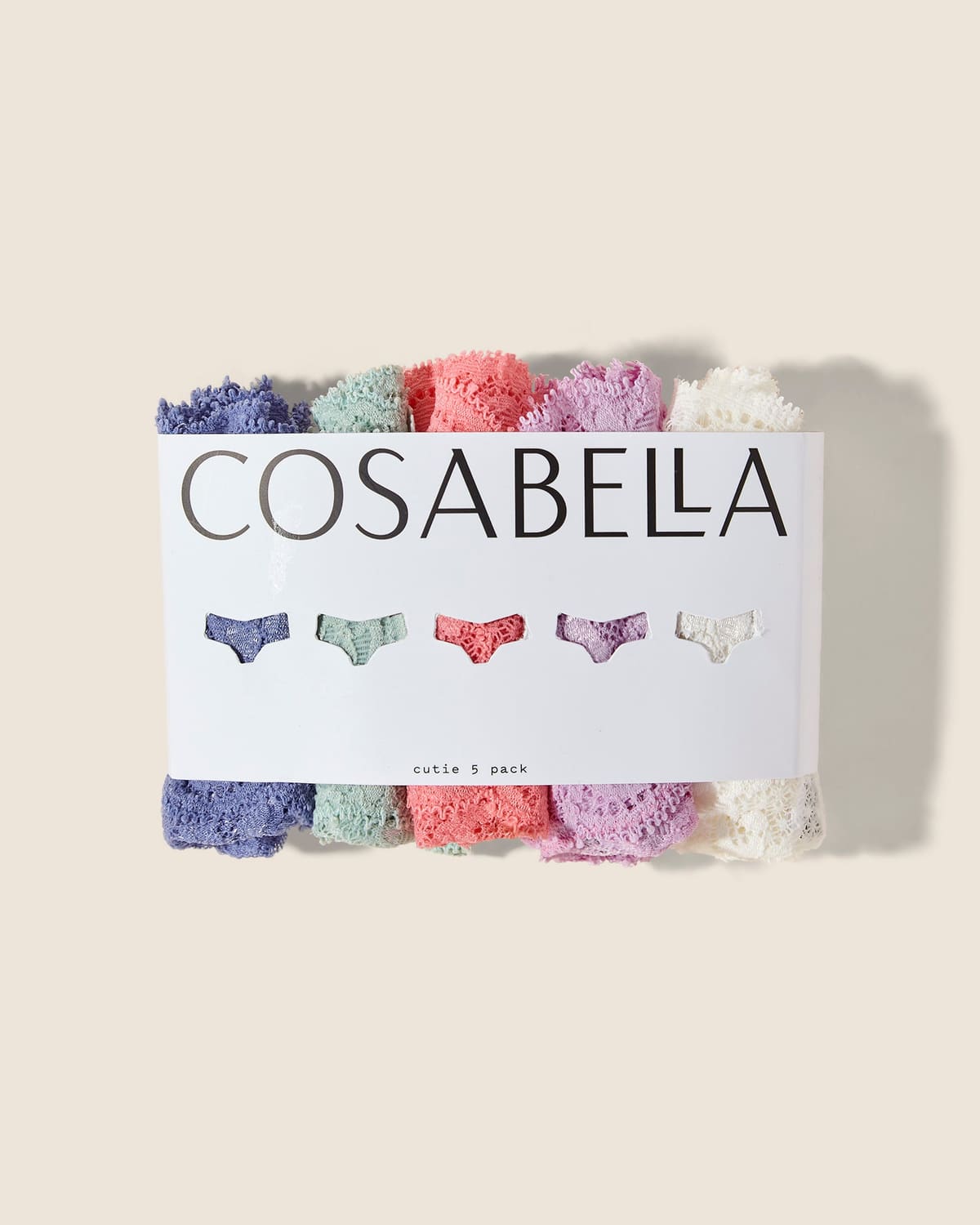 Cutie Lr Thong 5 Pack - Venetian Dusk Verde Umbria Neela Flower Moon Ivory