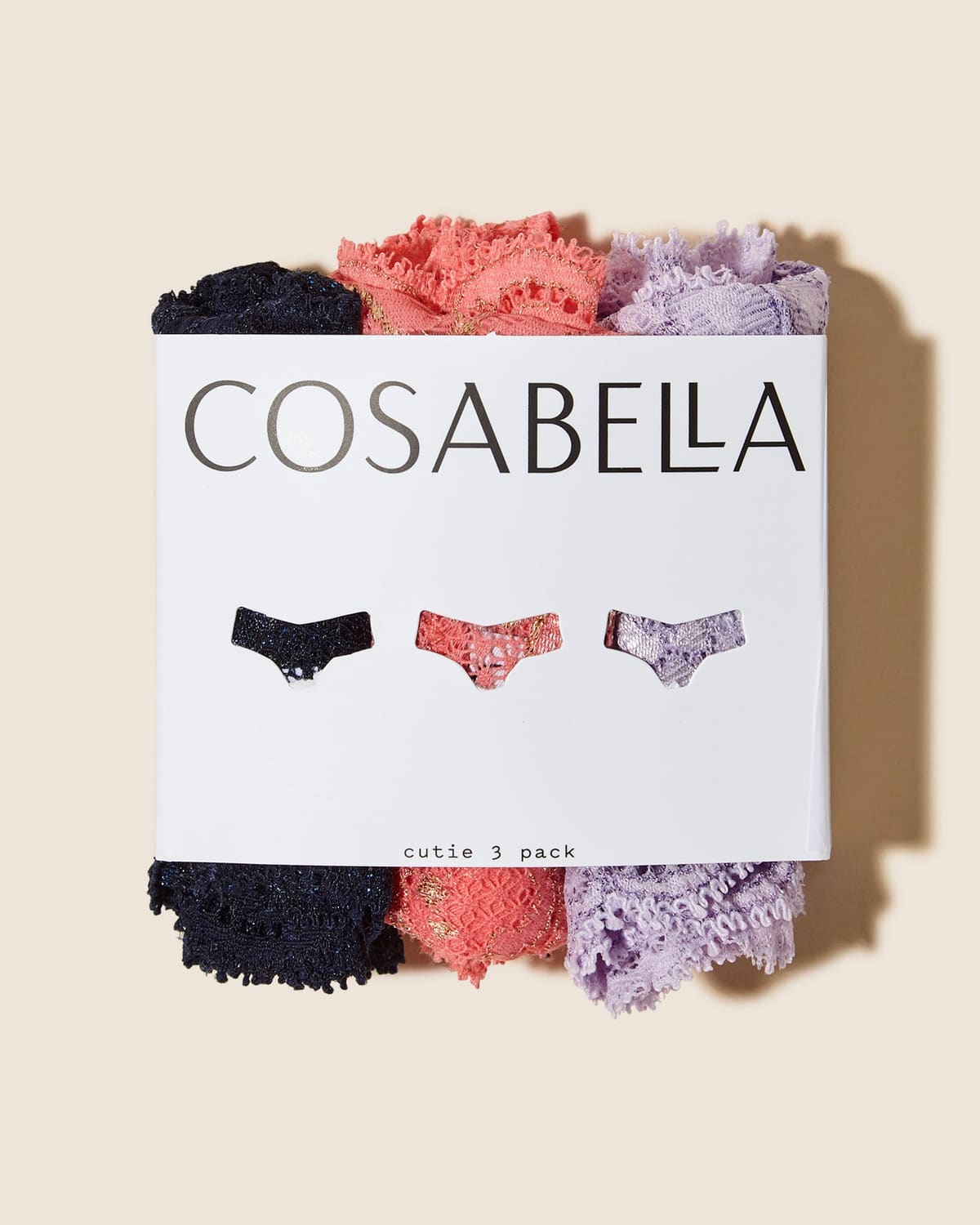 Cutie Thong 3 Pack - Nocturnal Blue Rampur Sunset Lavender