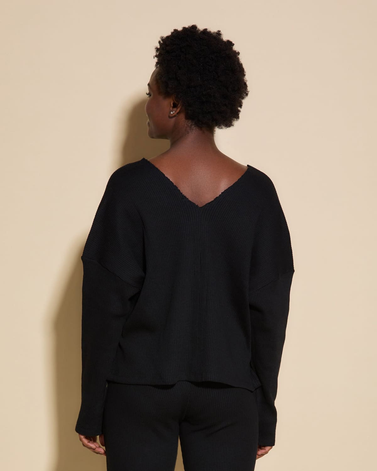 Deep V Top - Black