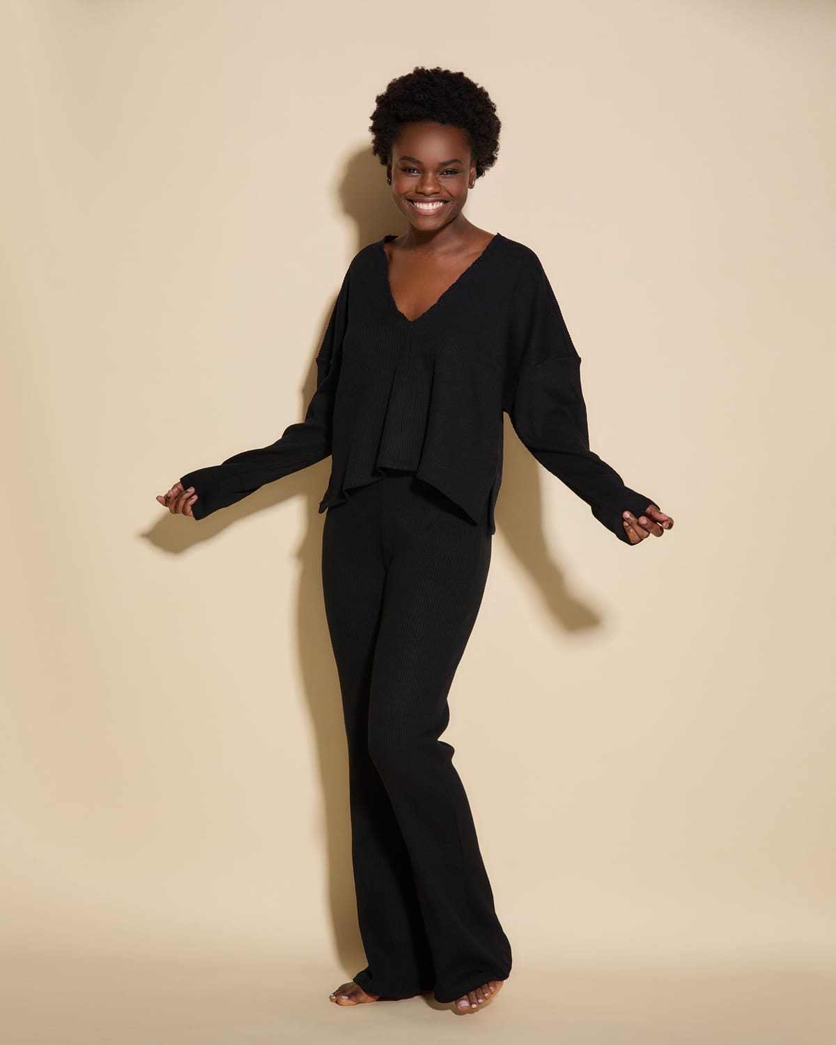 Deep V Top - Black
