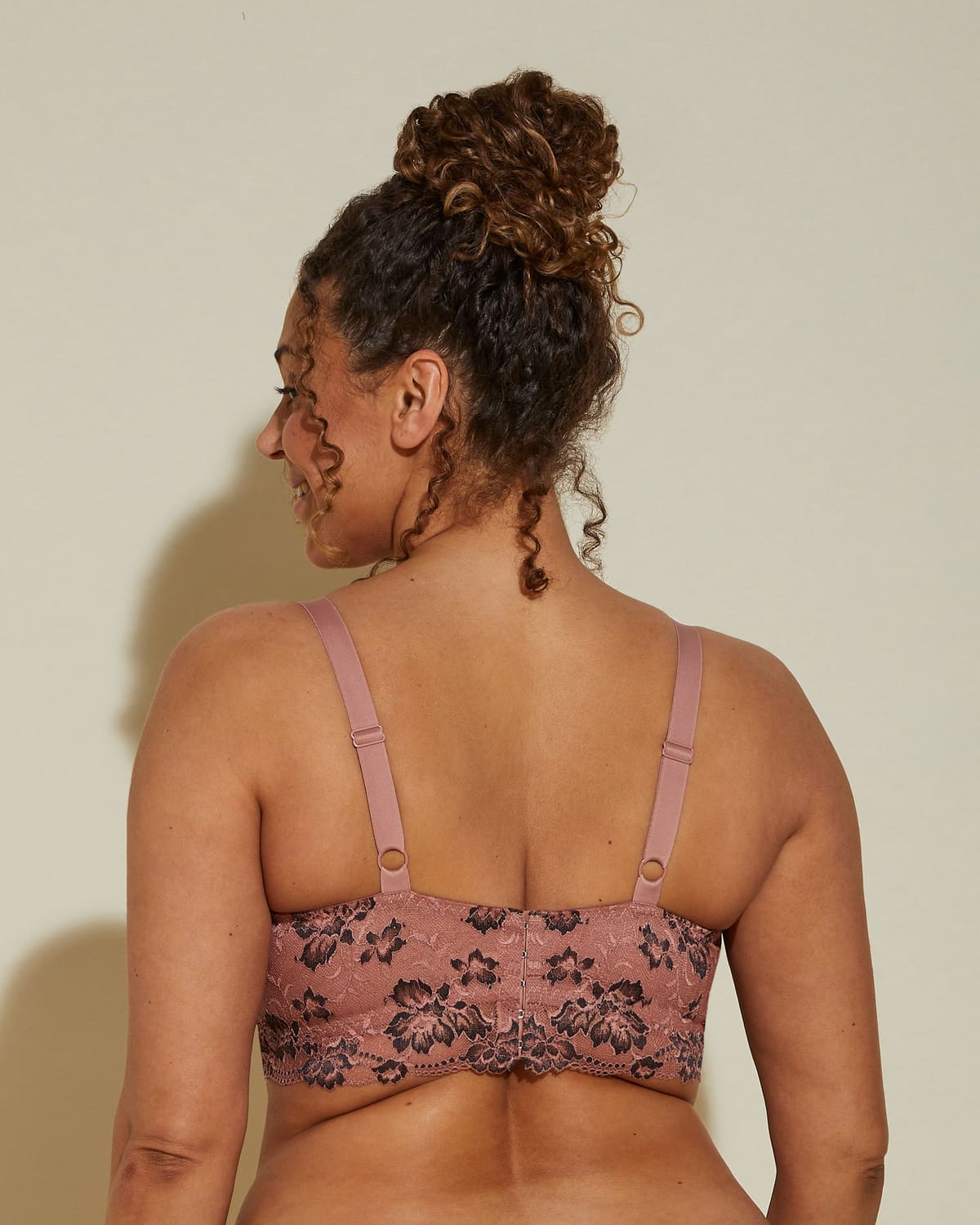 Extended Longline Bralette - Tunis/Black