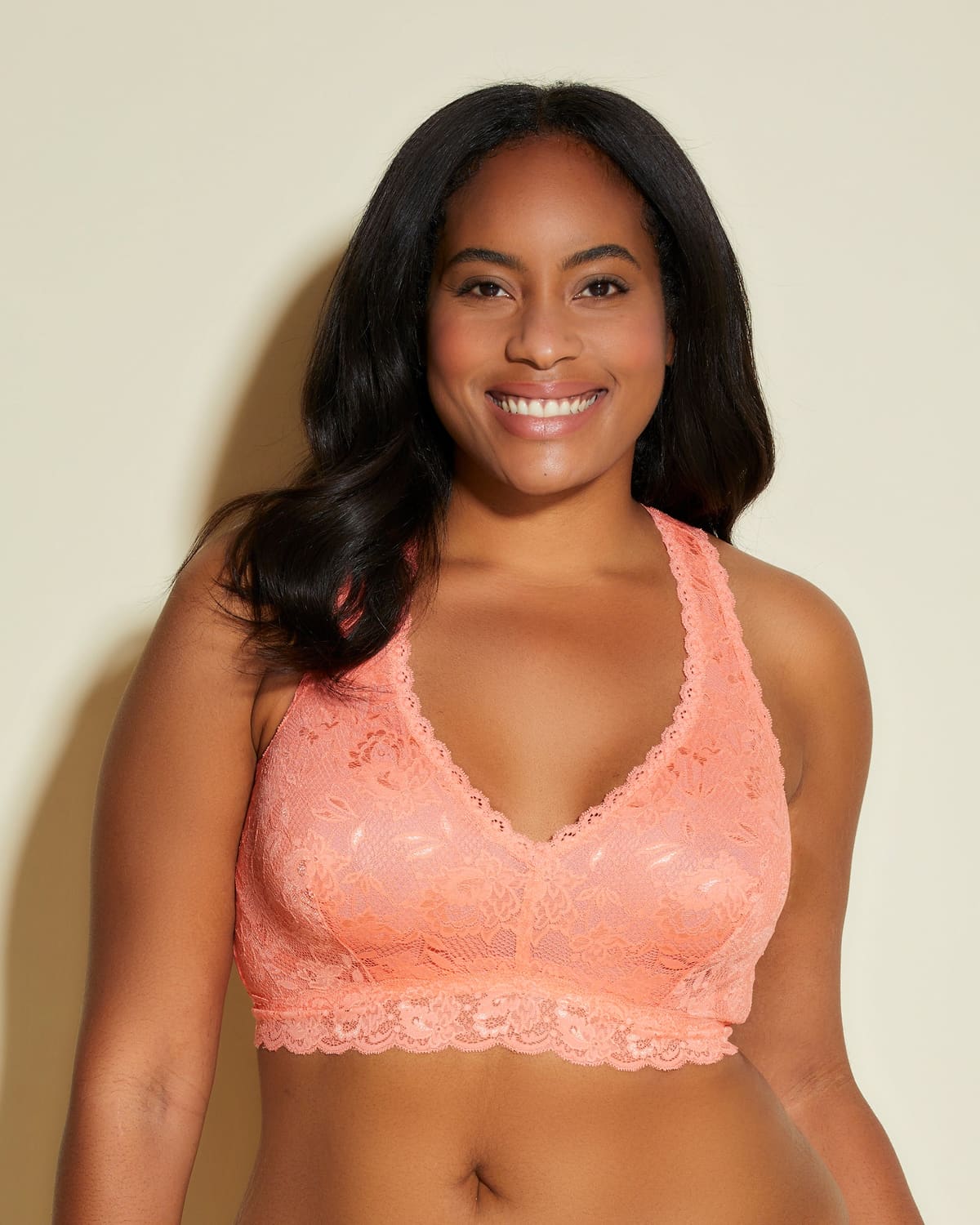 Extended Racie Racerback Bralette - Coral Breeze