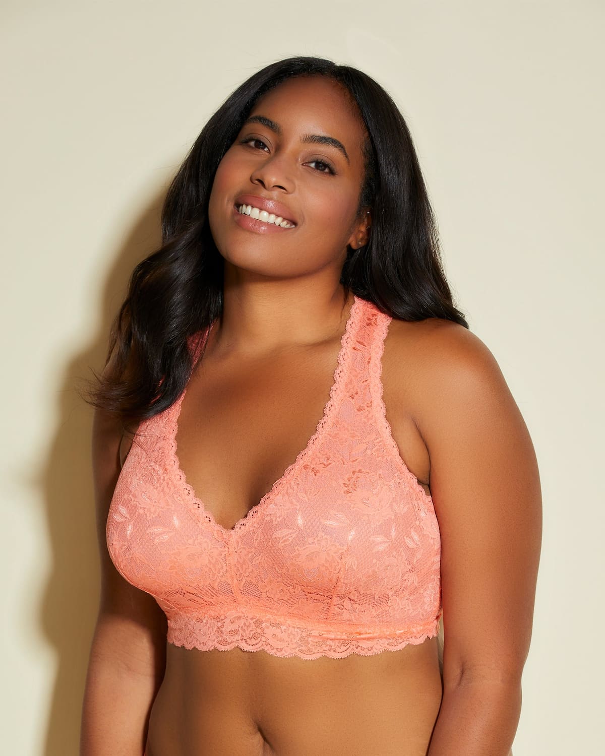 Extended Racie Racerback Bralette - Coral Breeze