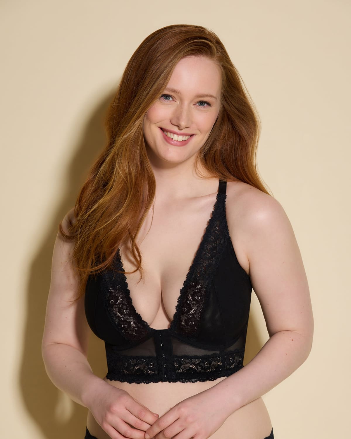 Front Closure Underwire Bra - Black