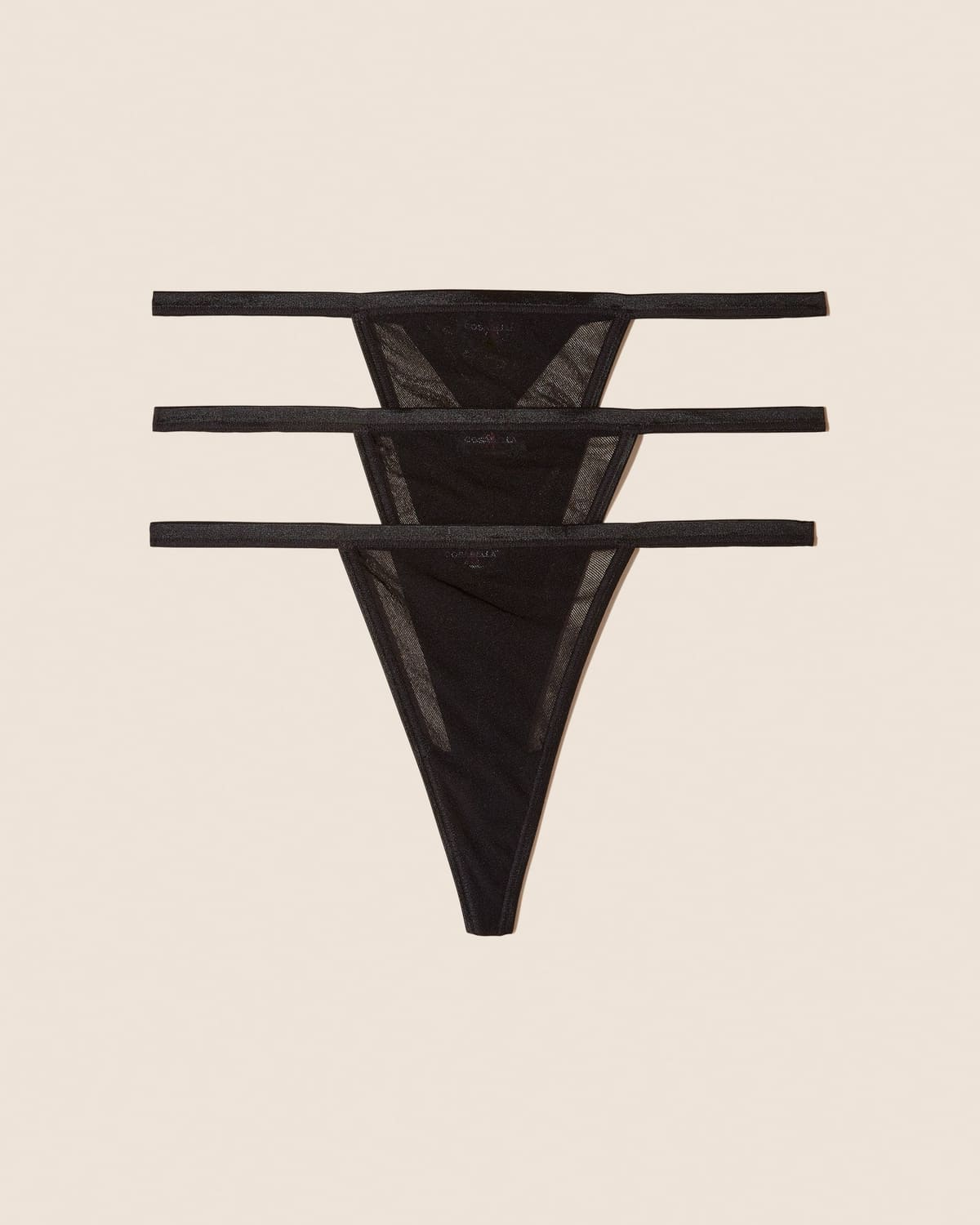 G String 3 Pack - Black