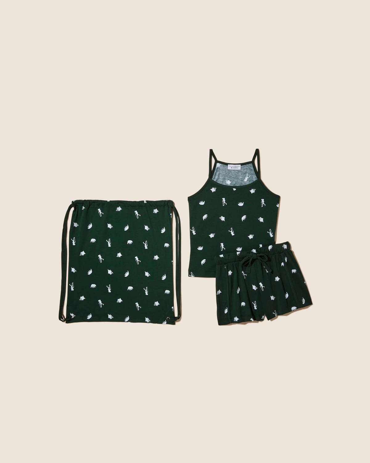 High Neck Tank Top & Short In Bag - Mountain