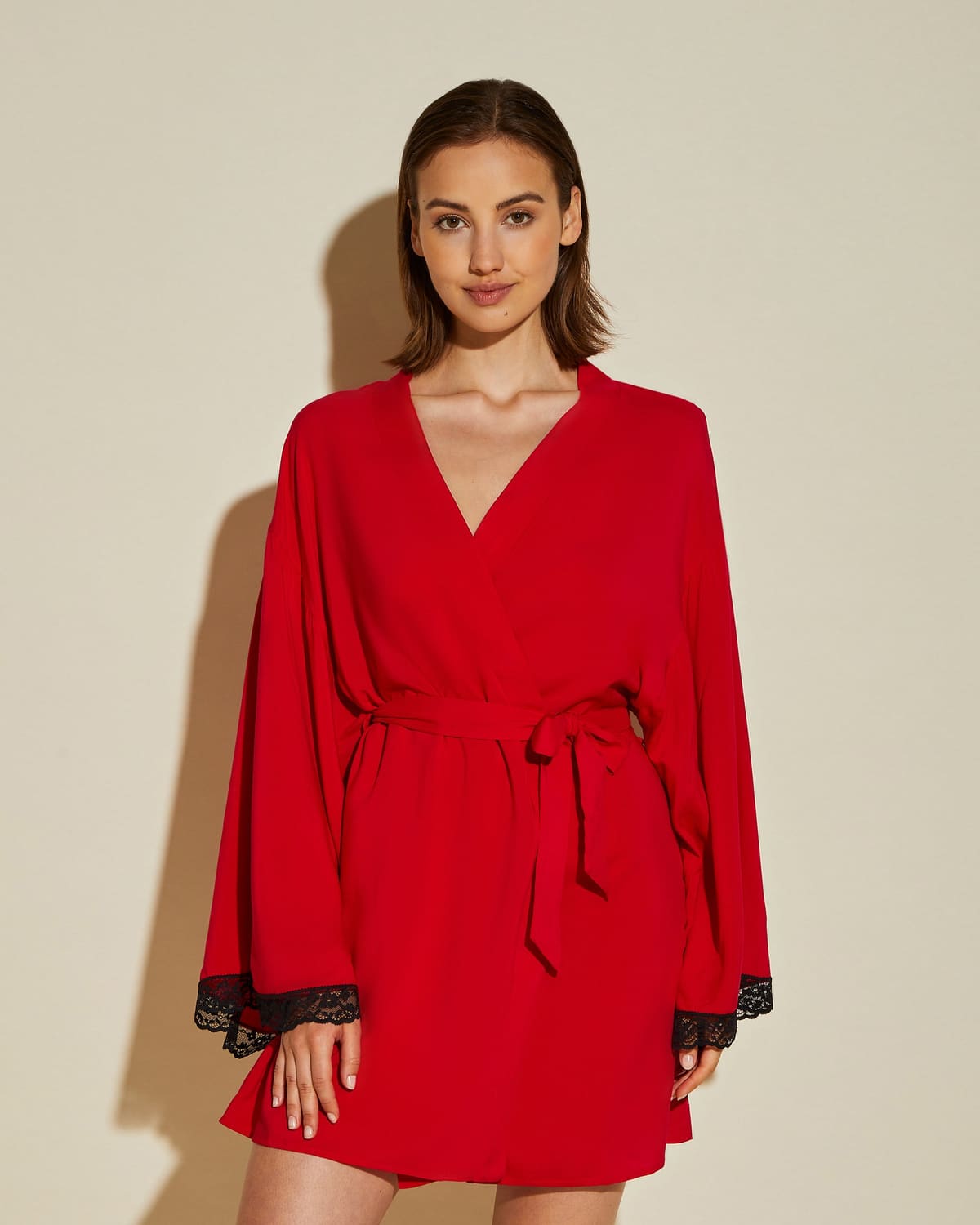Kimono Robe - Mystic Red/Black