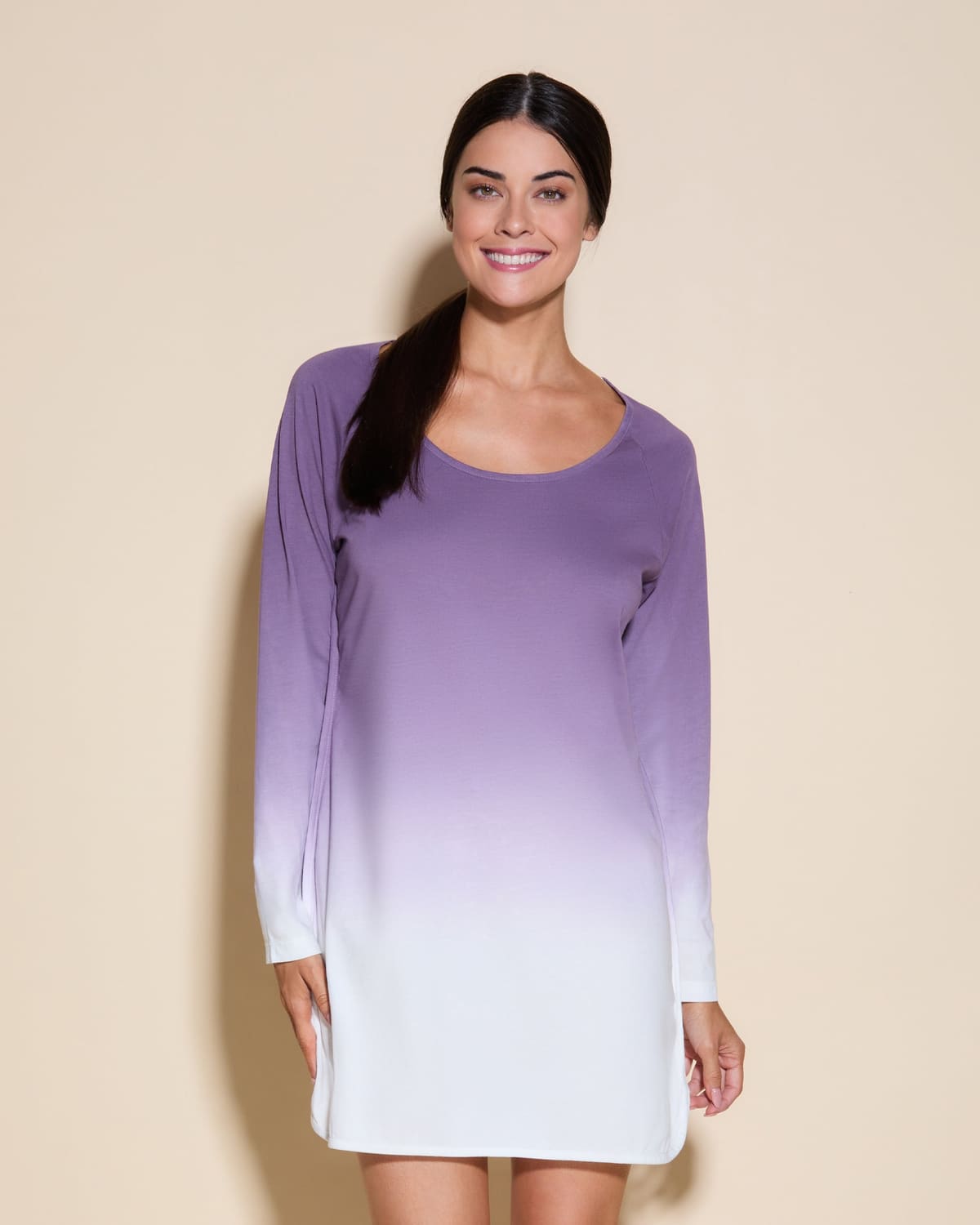 Long Sleeve Night Sleepshirt - Himalayan Ombre