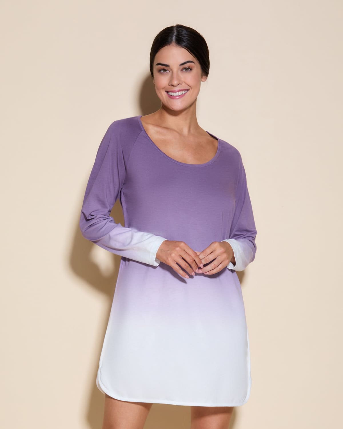 Long Sleeve Night Sleepshirt - Himalayan Ombre