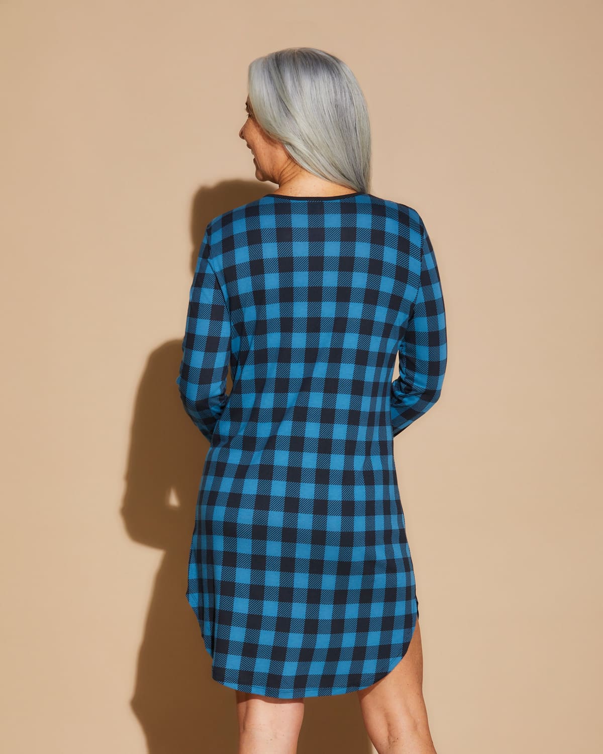 Long Sleeve Sleepshirt - Malawi Plaid