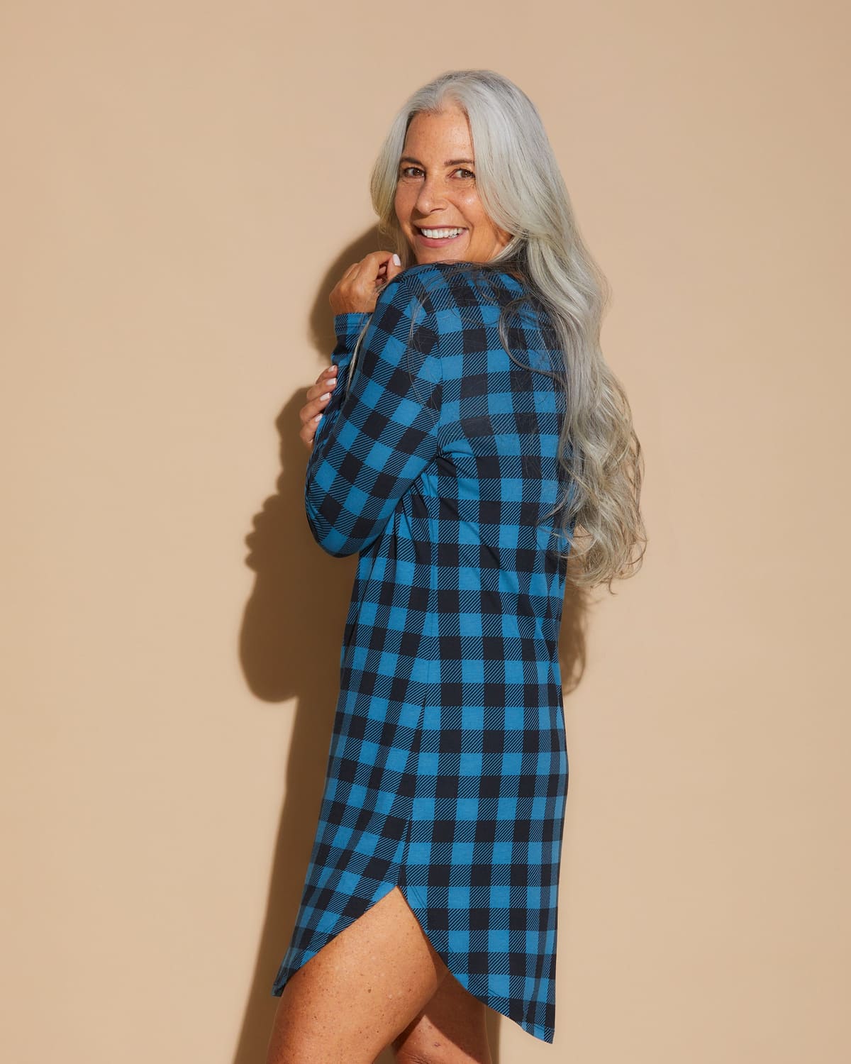 Long Sleeve Sleepshirt - Malawi Plaid